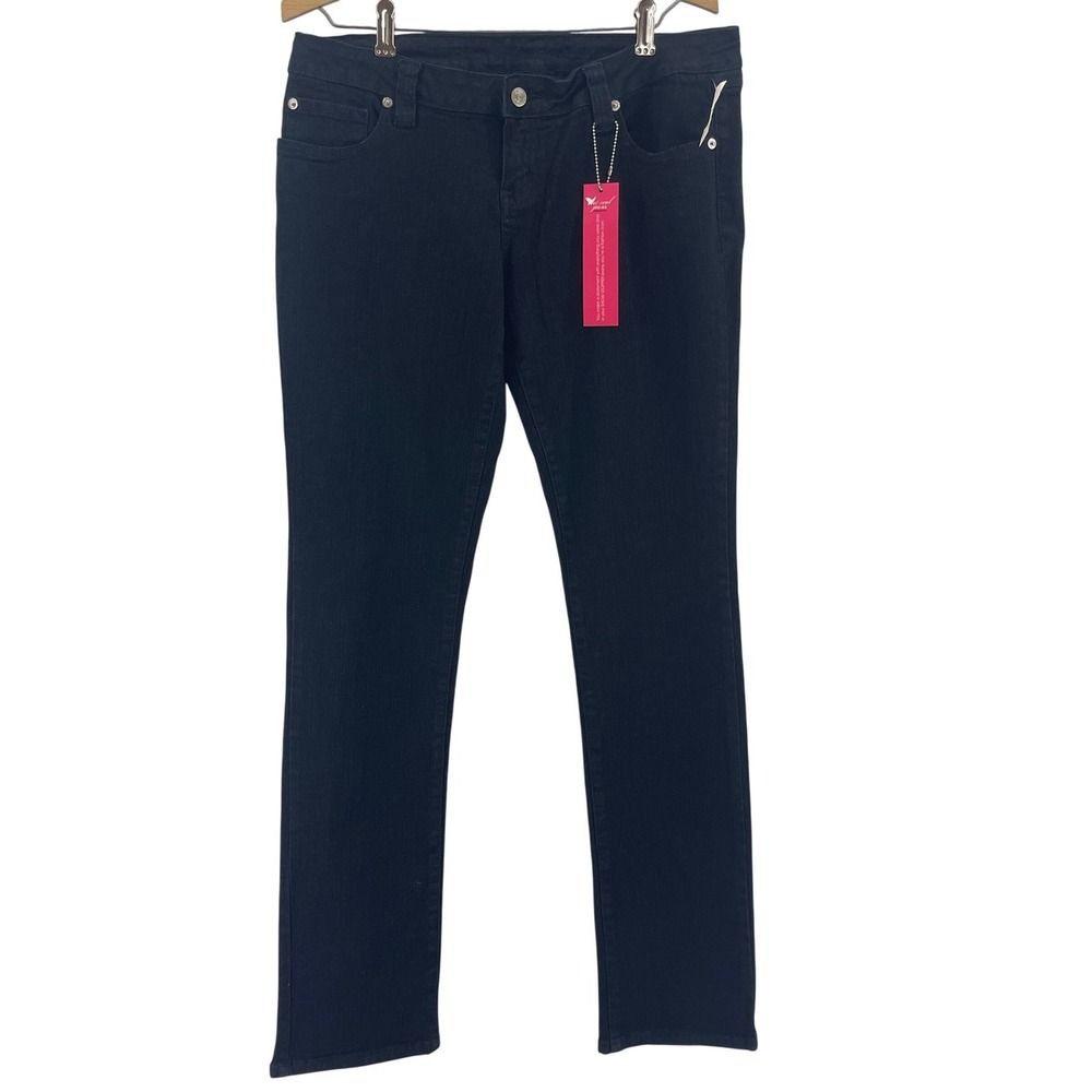 Y2K Wet Seal Low Rise Skinny Jeans Juniors 11R‎ Dark Wash Bella Emo VTG NWT